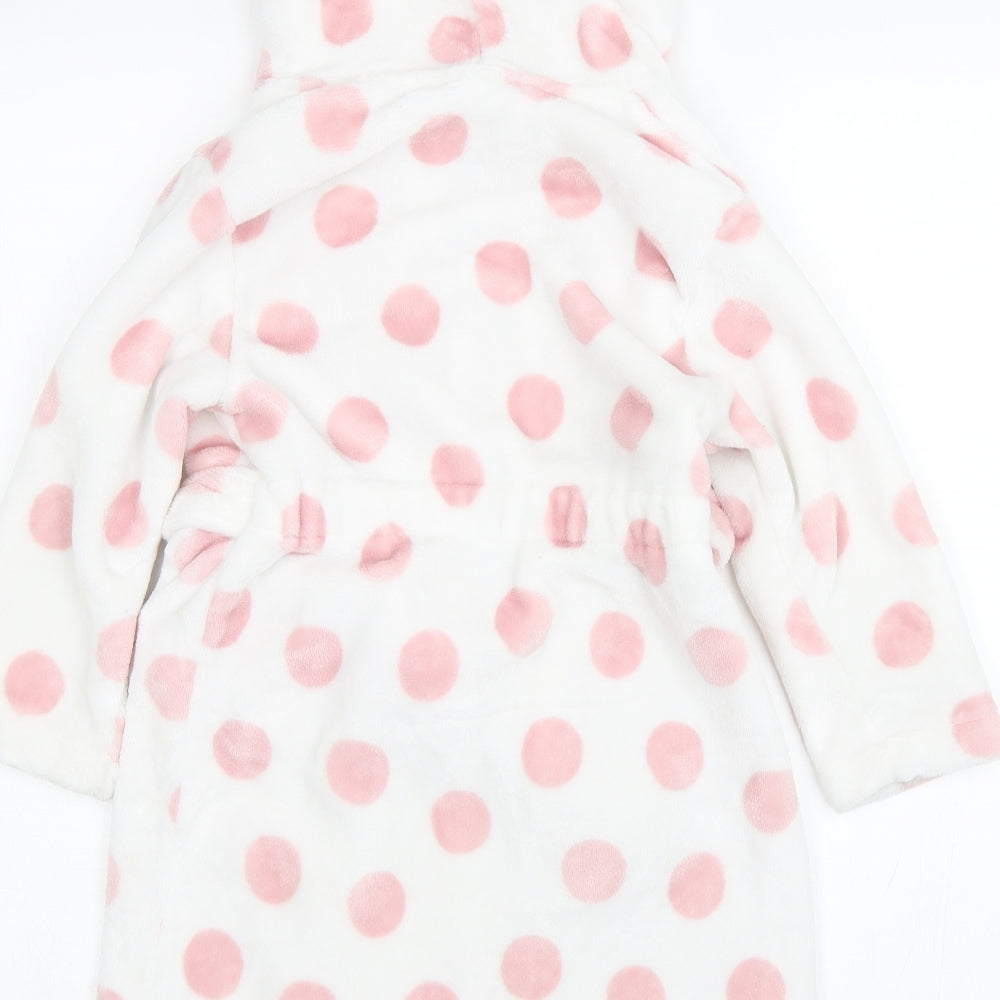 George Girls White Polka Dot  Top Robe Size 5-6 Years