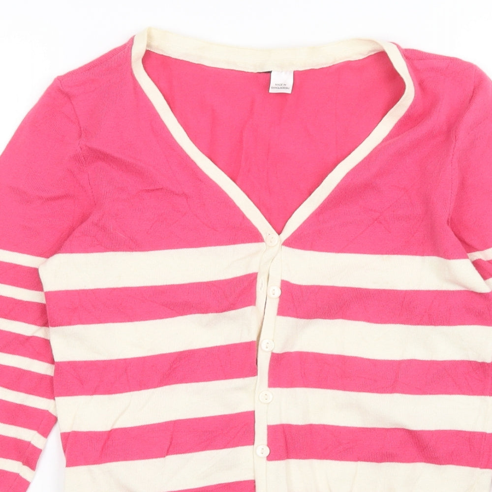 Preworn Womens Multicoloured Striped  Cardigan Jumper