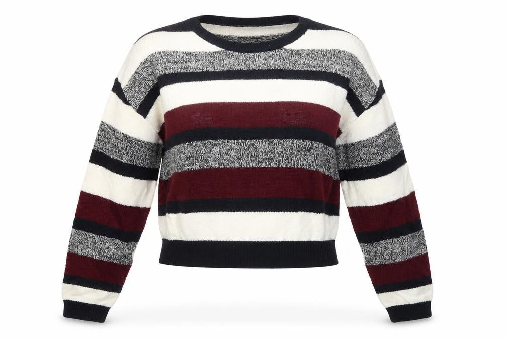 Divided Womens Multicoloured Striped  Pullover Jumper Size S