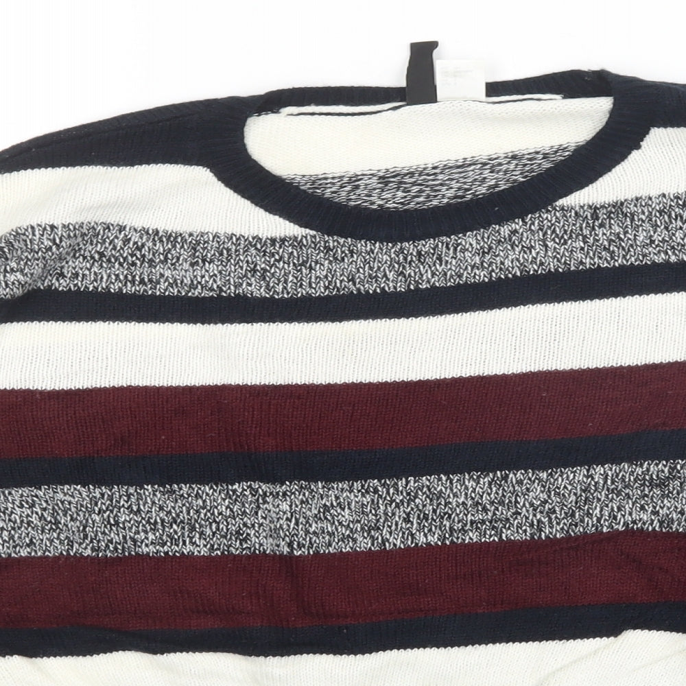 Divided Womens Multicoloured Striped  Pullover Jumper Size S