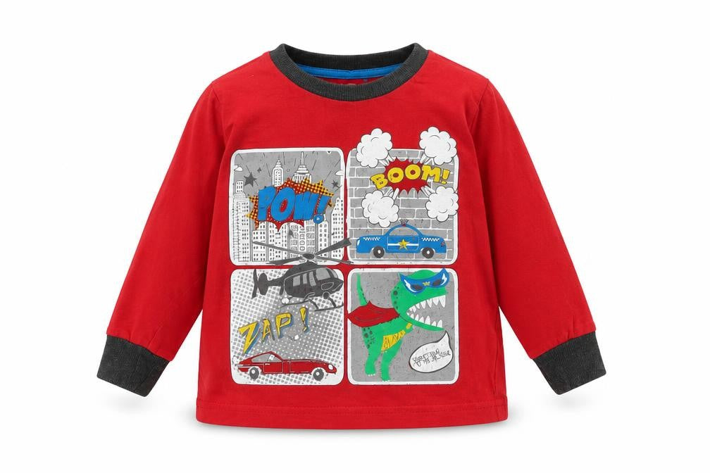 Front view of Matalan Baby Red Basic T-Shirt, size 12-18, Months