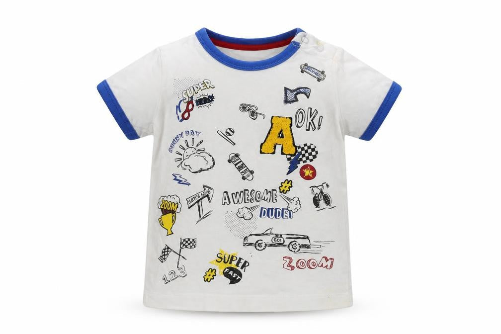 Front view of Matalan Baby White Basic T-Shirt, size 12-18, Months
