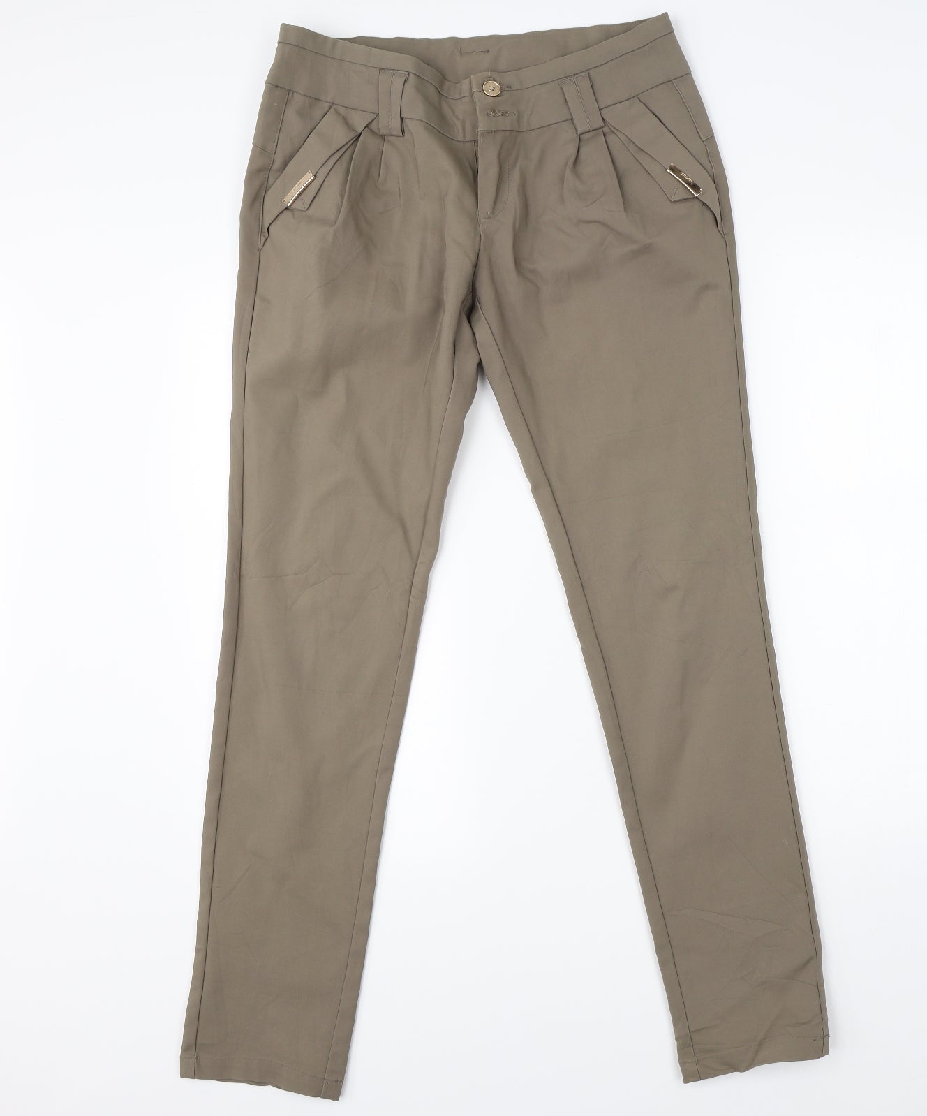 Preworn Womens Green   Dress Pants Trousers Size XL L30 in