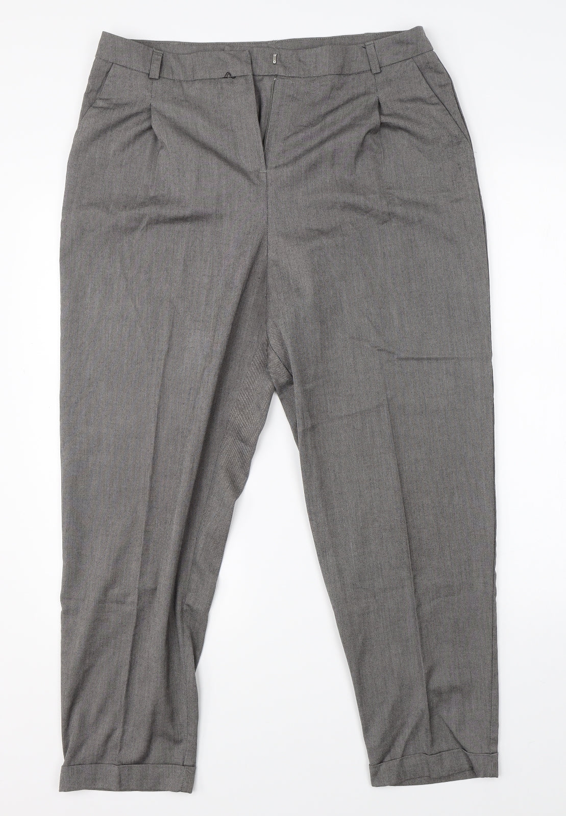 Very Womens Grey   Dress Pants Trousers Size 14 L24 in