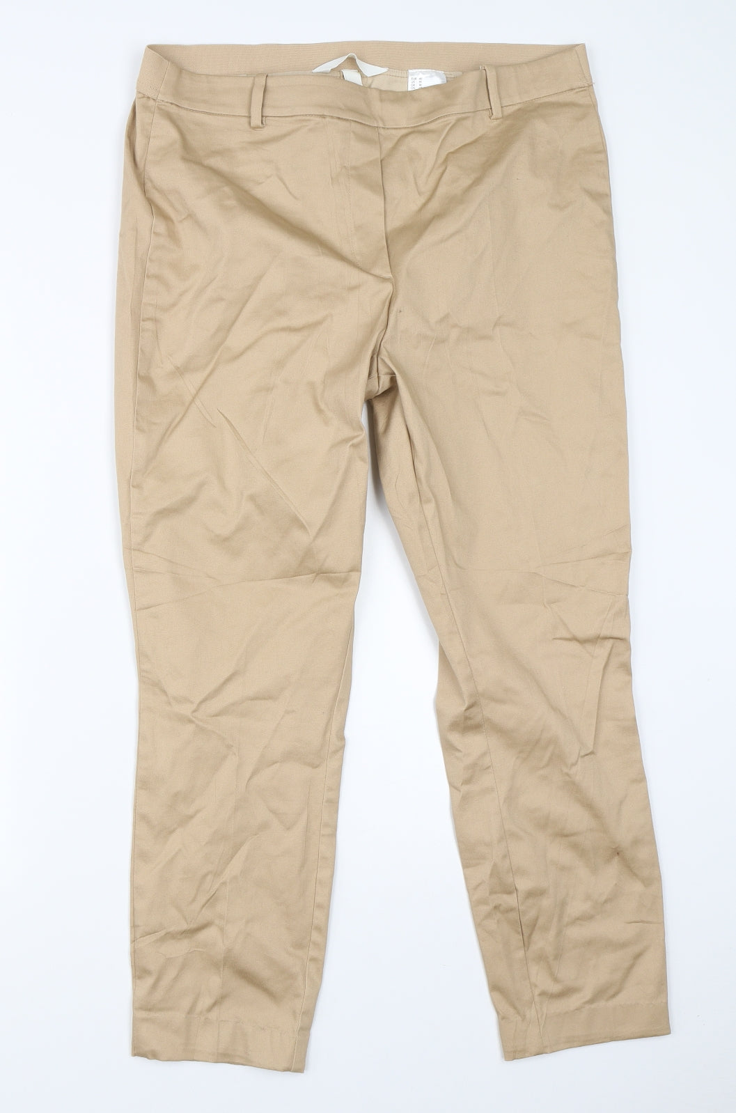 H&M Womens Brown   Chino Trousers Size 18 L24 in