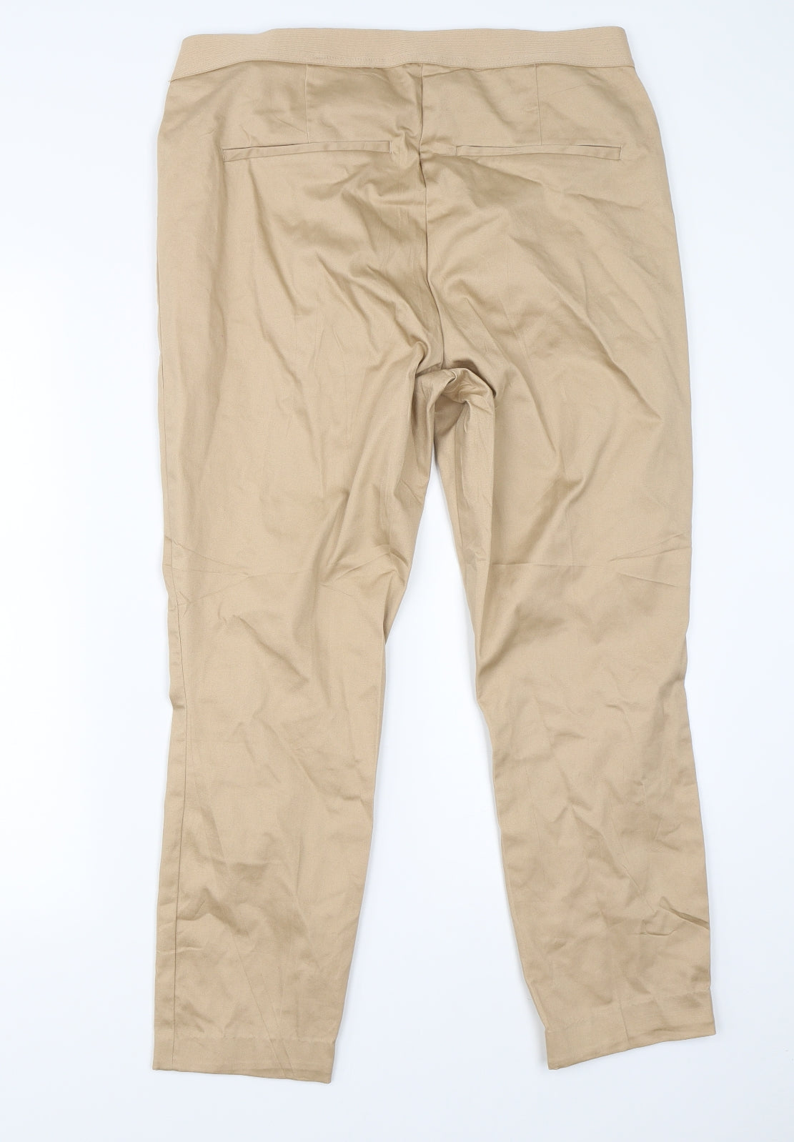 H&M Womens Brown   Chino Trousers Size 18 L24 in