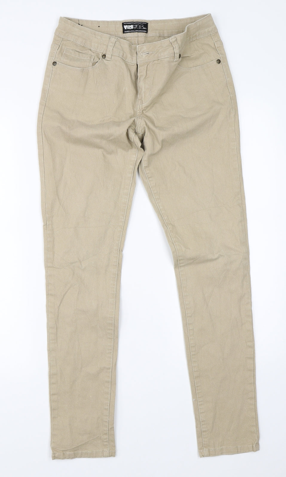 Yes Yes Womens Beige   Chino Trousers Size 28 in L28 in