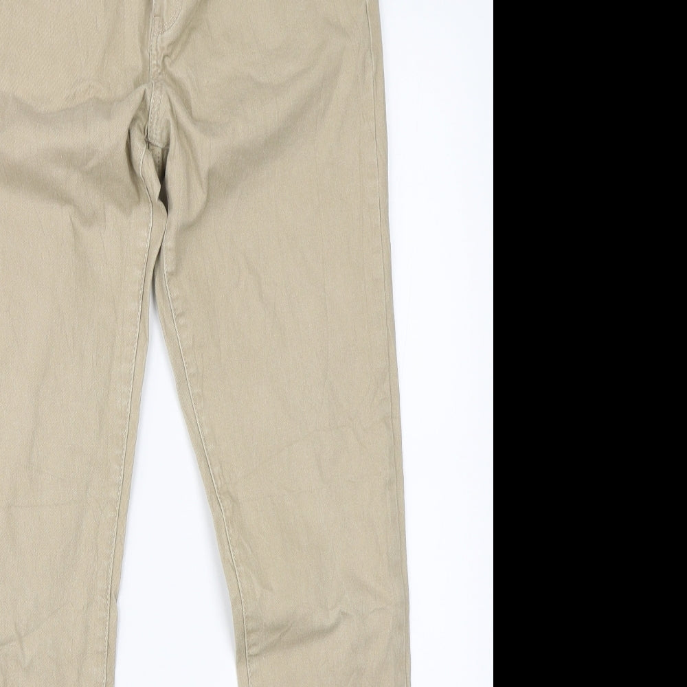 Yes Yes Womens Beige   Chino Trousers Size 28 in L28 in