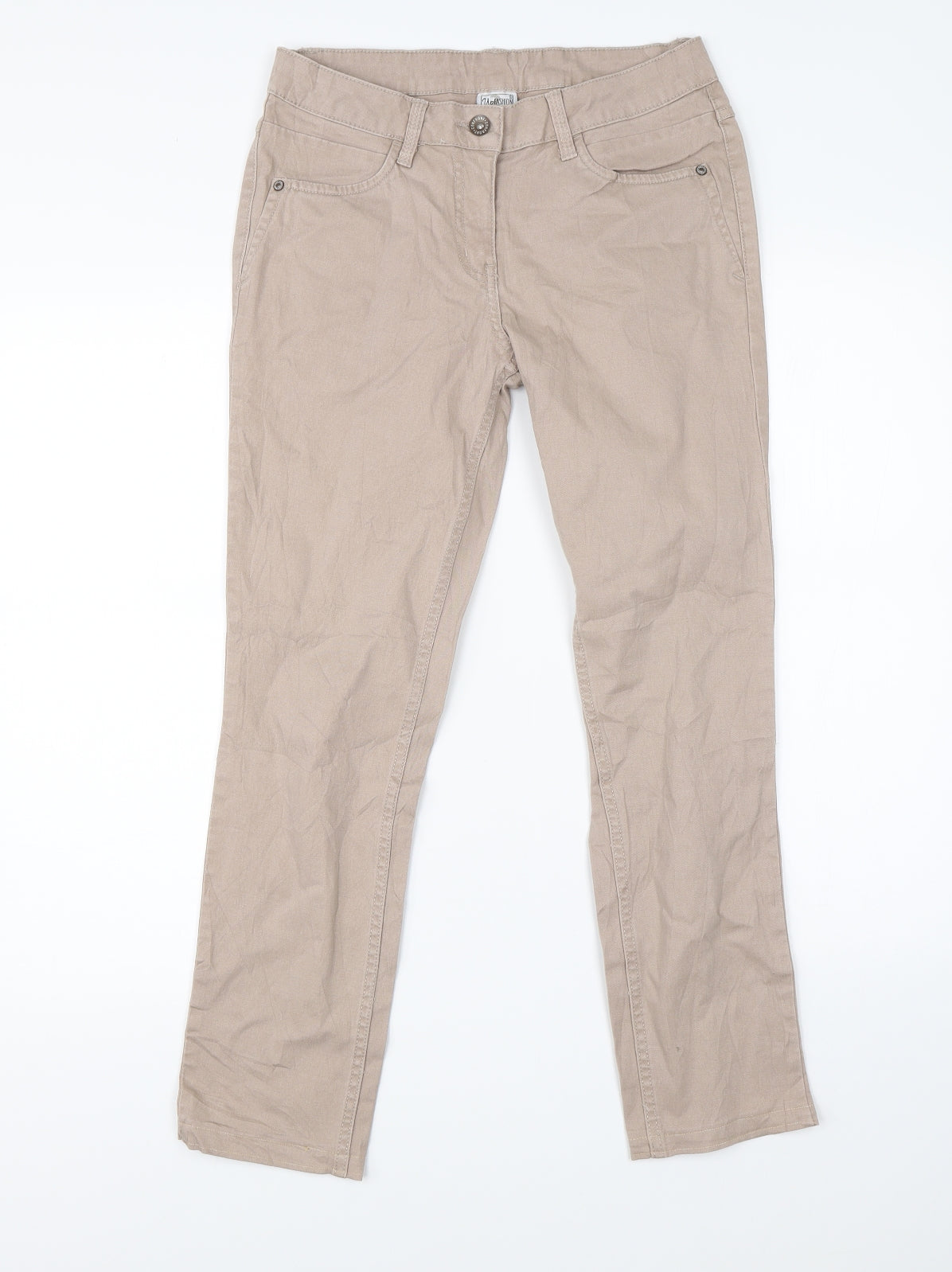Up Fashion Womens Beige   Chino Trousers Size 8 L32 in