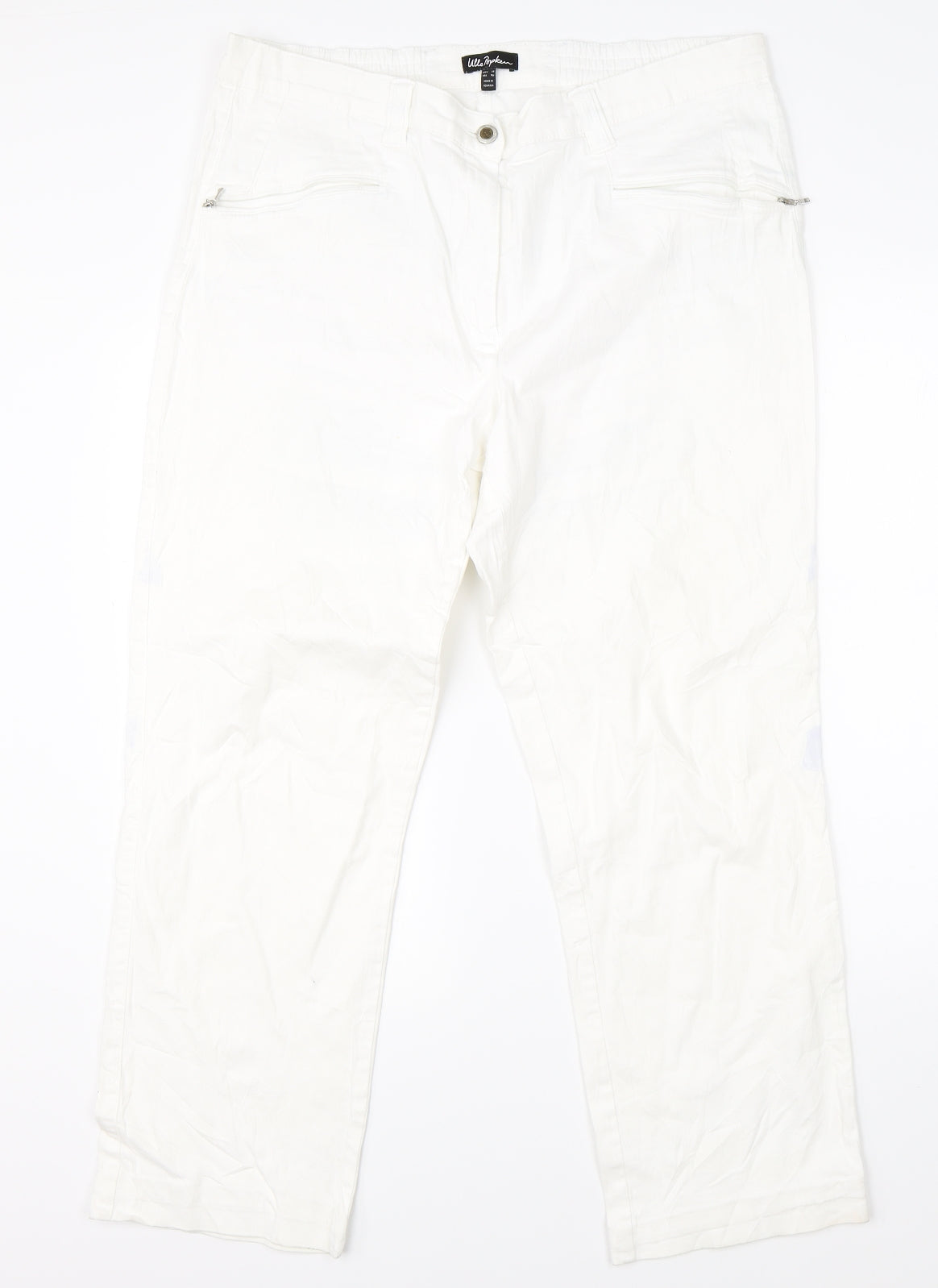 Ulla Popken Womens White   Trousers  Size 18 L28 in