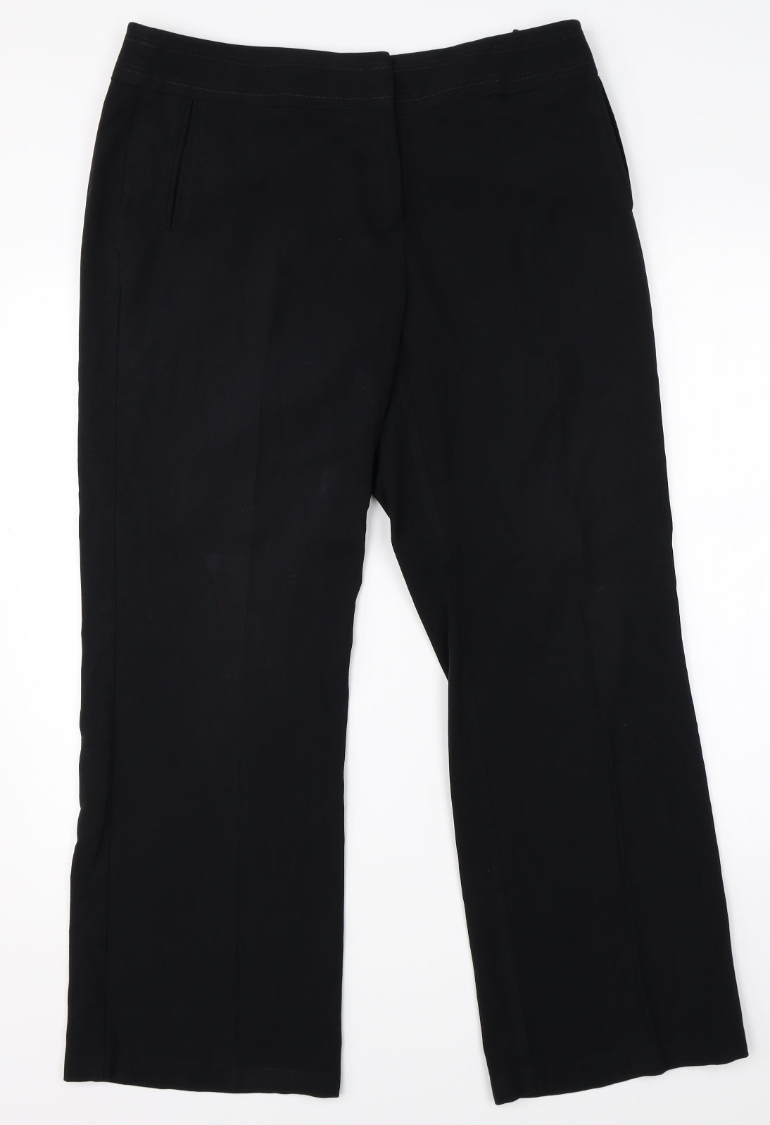 M&S Womens Black   Dress Pants Trousers Size 14 L26 in