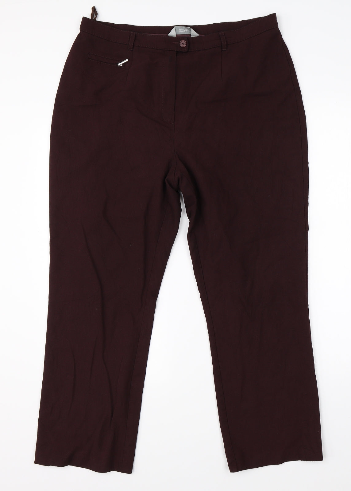M&S Womens Red   Dress Pants Trousers Size 34 in L24 in