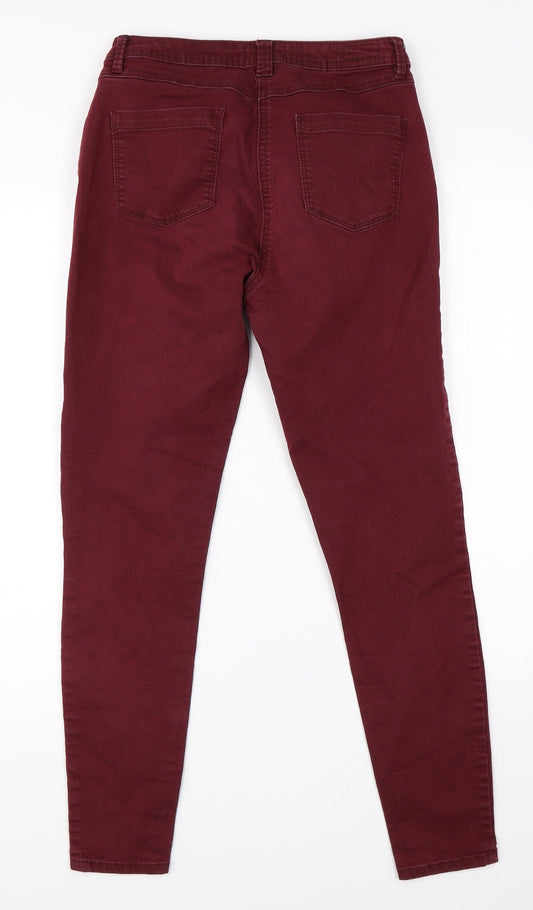 Papaya Womens Red  Denim Skinny Jeans Size 10 L26 in