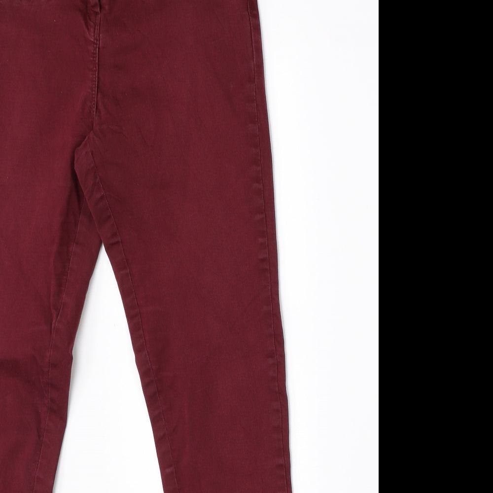 Papaya Womens Red  Denim Skinny Jeans Size 10 L26 in
