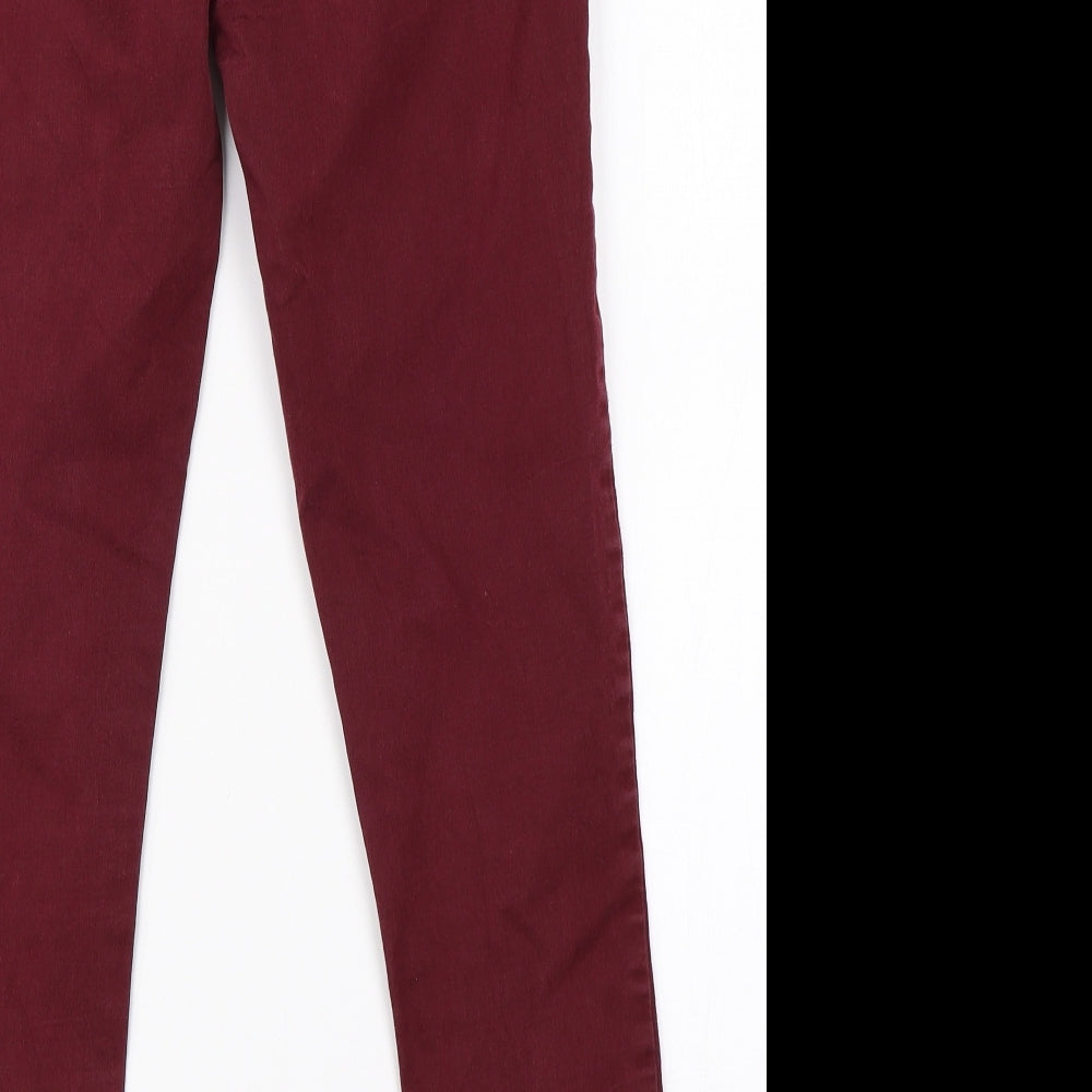 Papaya Womens Red  Denim Skinny Jeans Size 10 L26 in