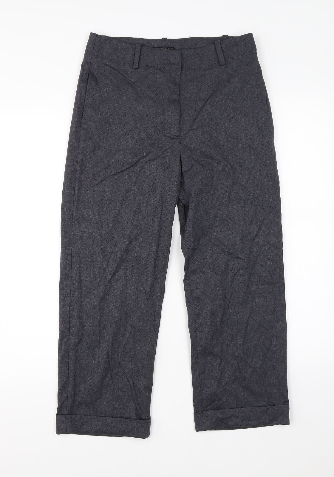 Sisley Womens Grey Argyle/Diamond  Dress Pants Trousers Size 6 L21 in
