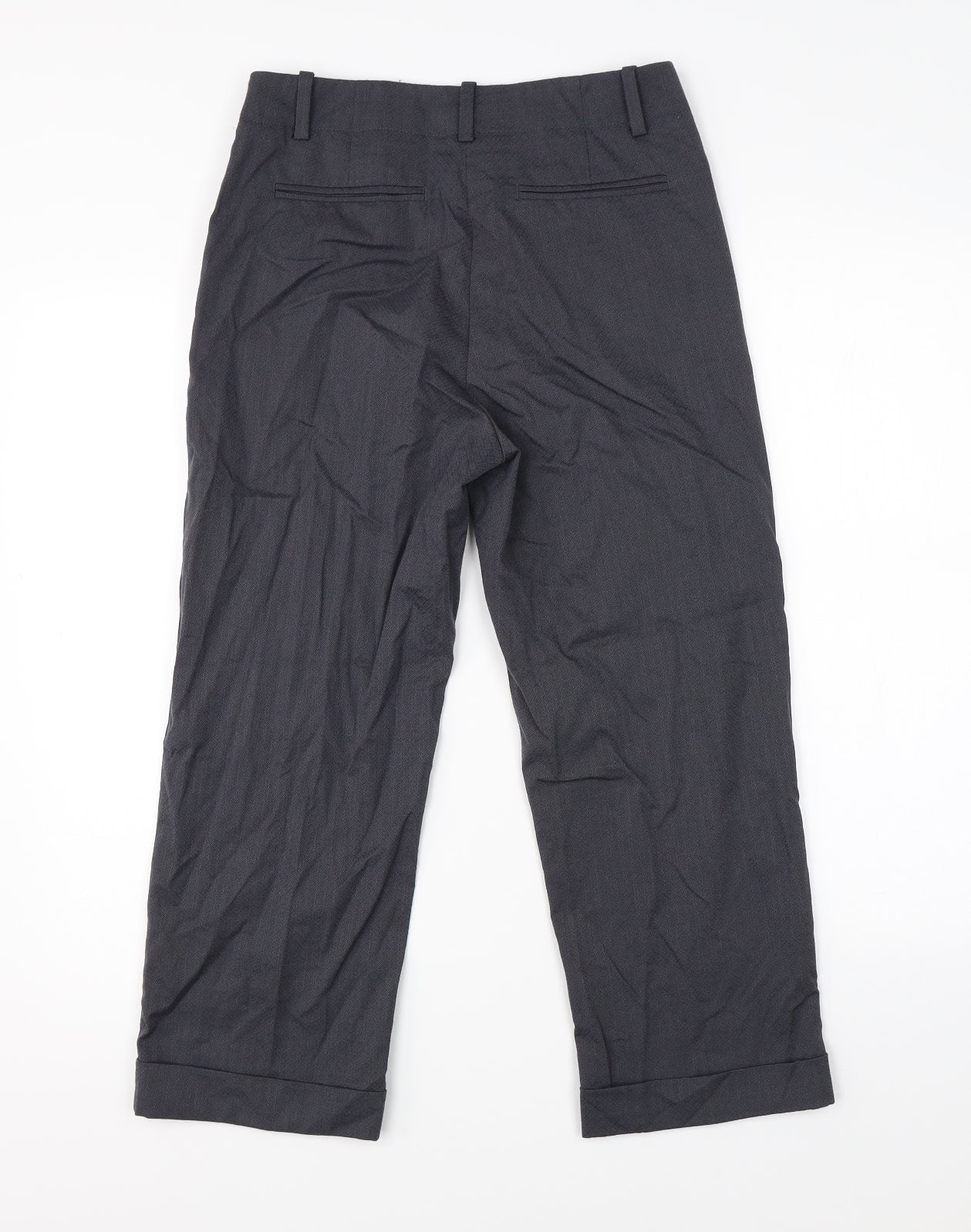 Sisley Womens Grey Argyle/Diamond  Dress Pants Trousers Size 6 L21 in