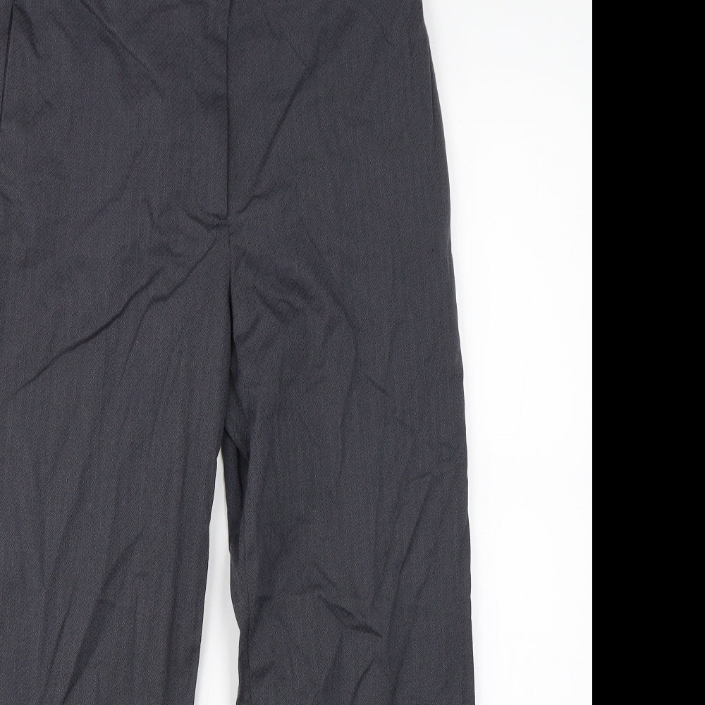 Sisley Womens Grey Argyle/Diamond  Dress Pants Trousers Size 6 L21 in