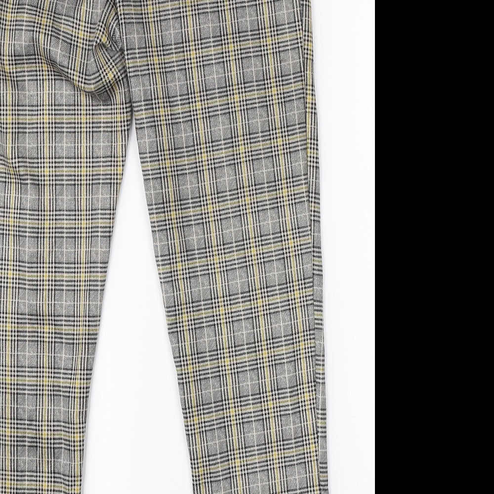 Cameo Rose Womens Beige Check  Dress Pants Trousers Size S L25 in