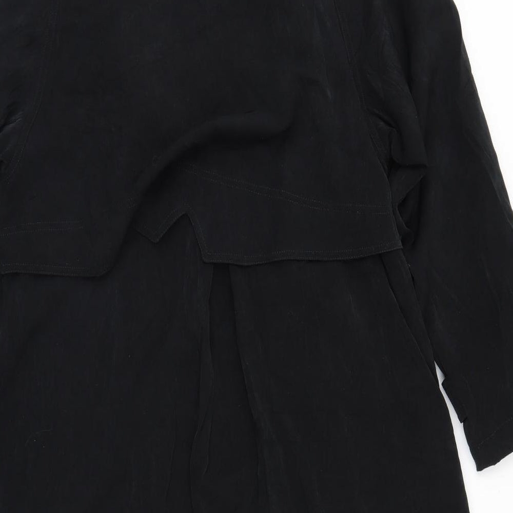 Preworn Womens Black   Overcoat Coat