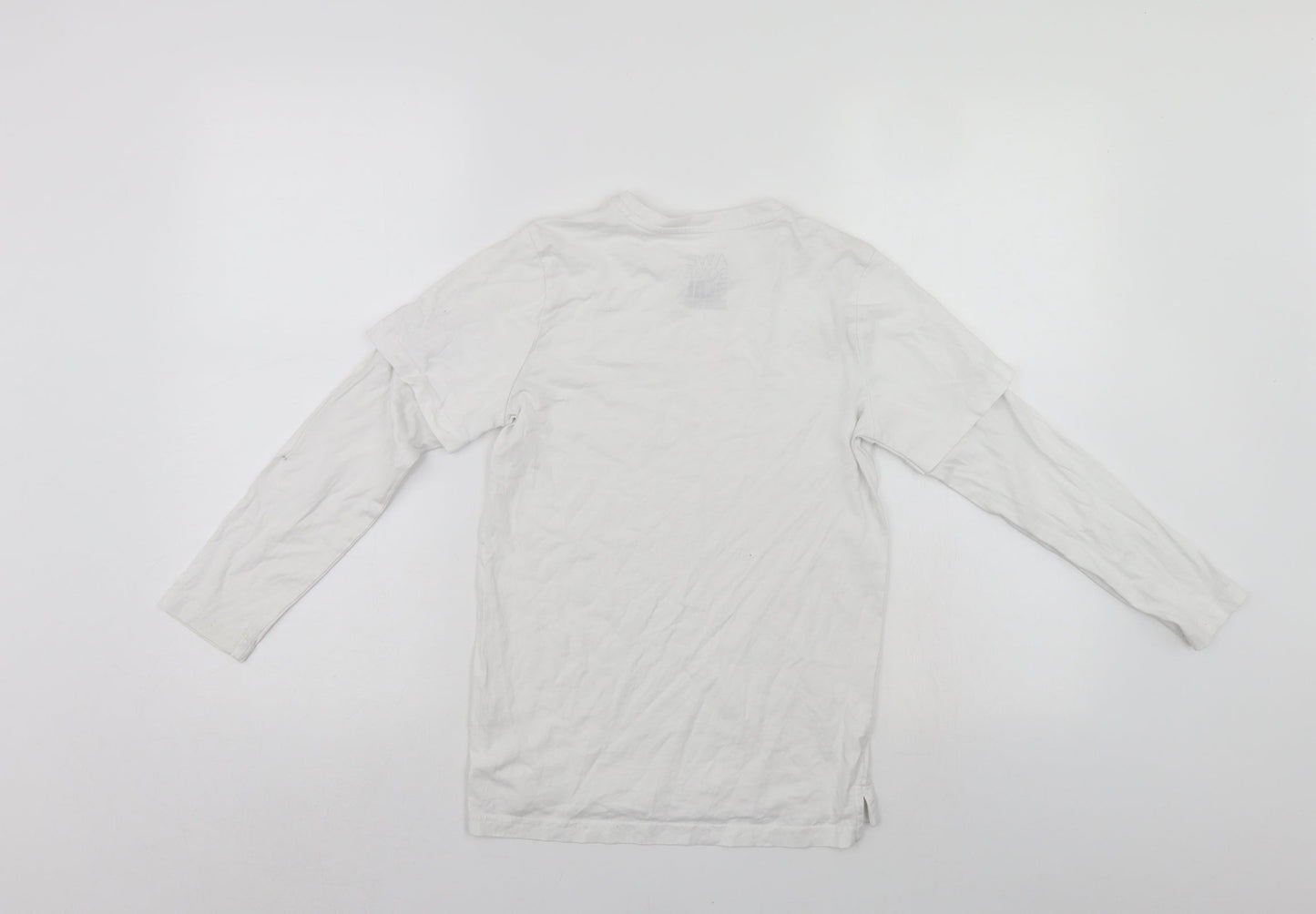 F&F Boys White   Jersey T-Shirt Size 8-9 Years