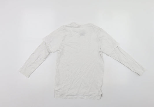 F&F Boys White   Jersey T-Shirt Size 8-9 Years
