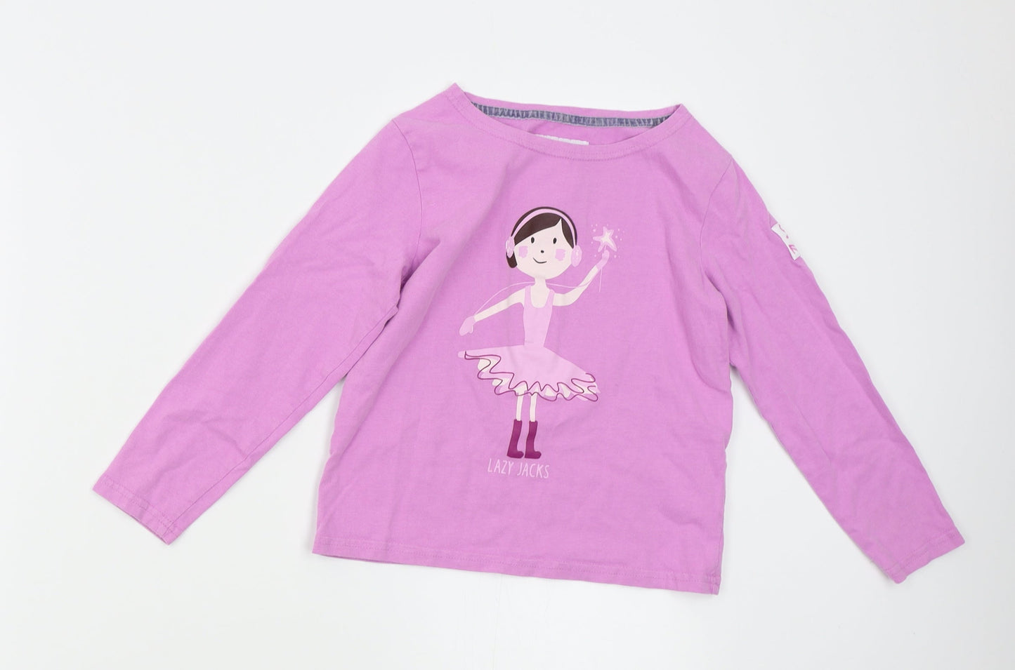 Lazy Jacks Girls Purple   Basic T-Shirt Size 5-6 Years