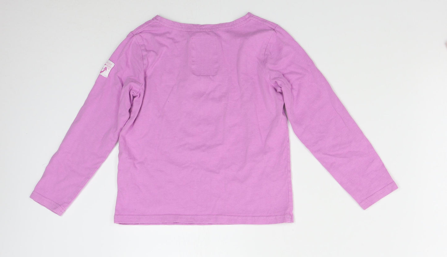 Lazy Jacks Girls Purple   Basic T-Shirt Size 5-6 Years