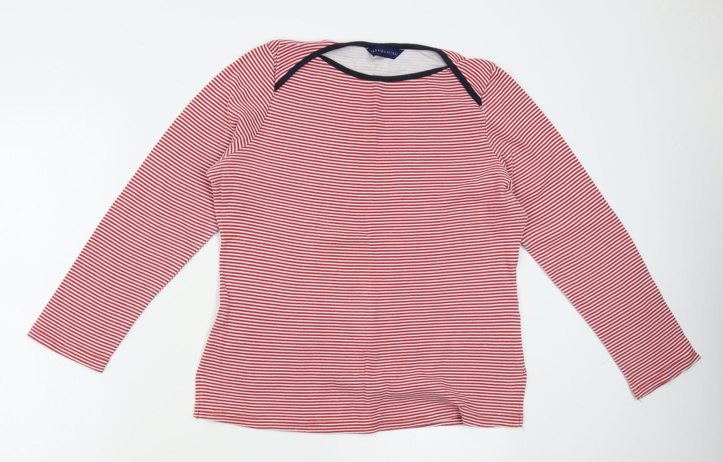 Fashion extra Womens Red Striped  Pullover Jumper Size 14