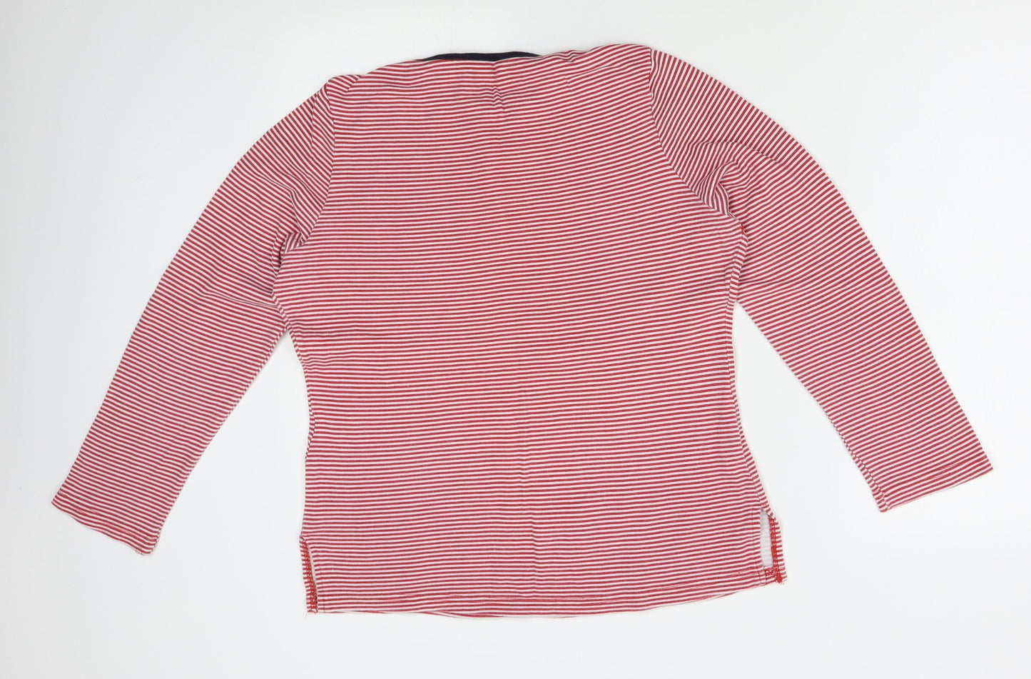 Fashion extra Womens Red Striped  Pullover Jumper Size 14
