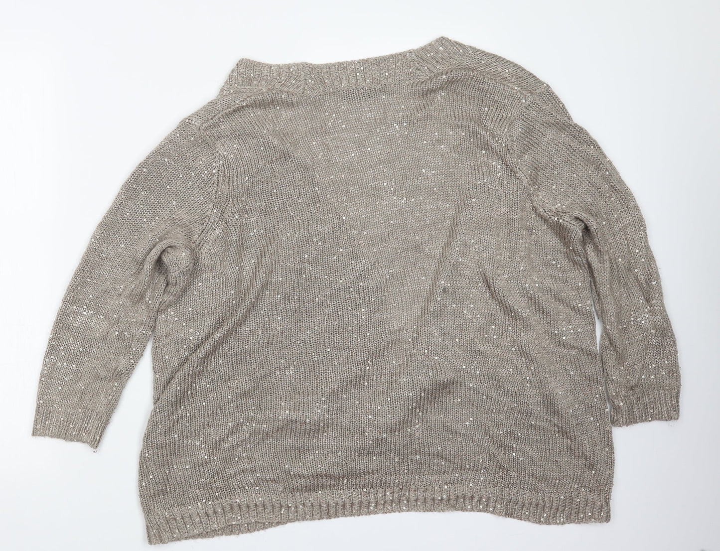 Wallis Womens Brown  Knit Cardigan Jumper Size L