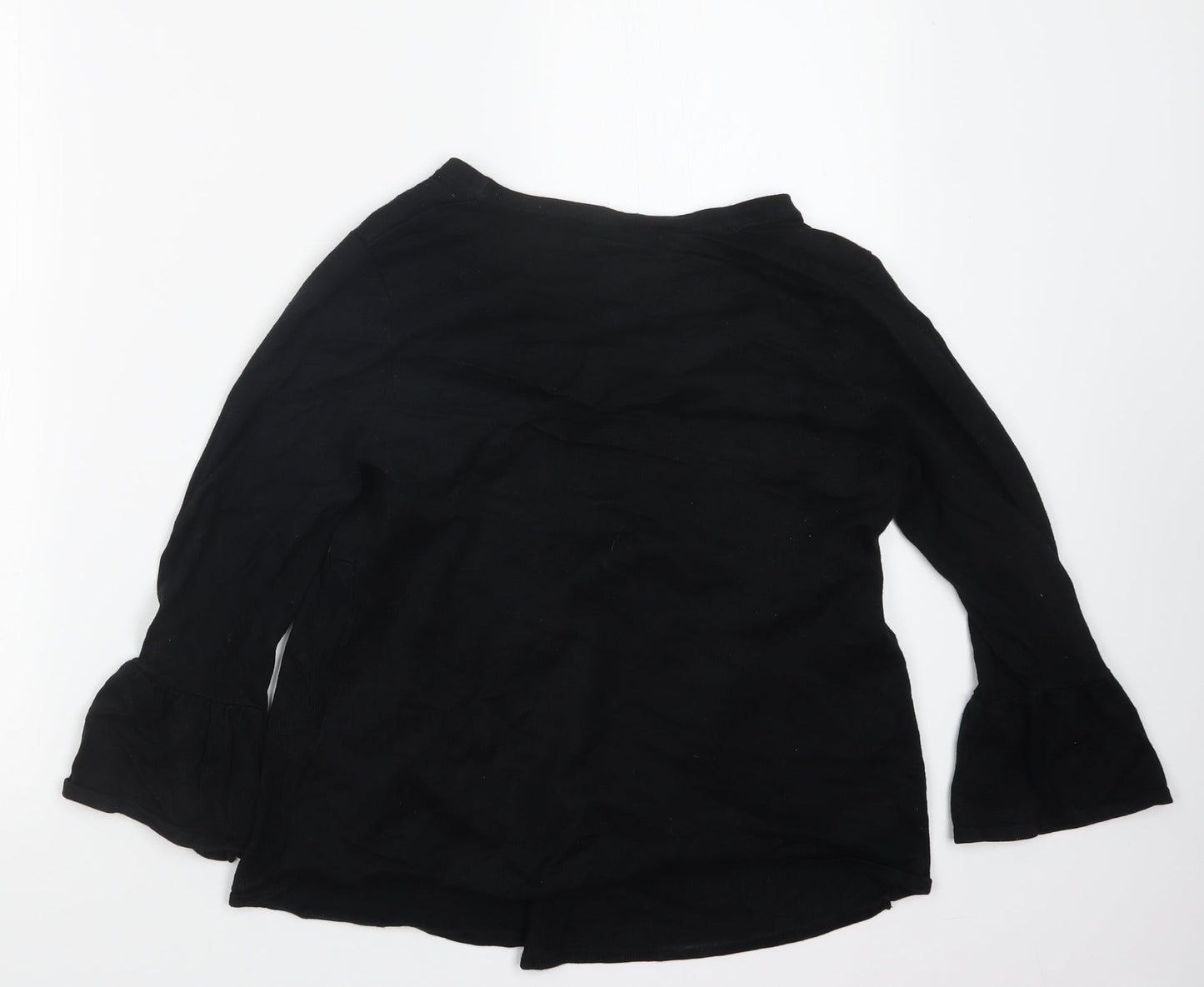Marks and Spencer Womens Black  Knit Cardigan Jumper Size 12  - Top and cardigan in one