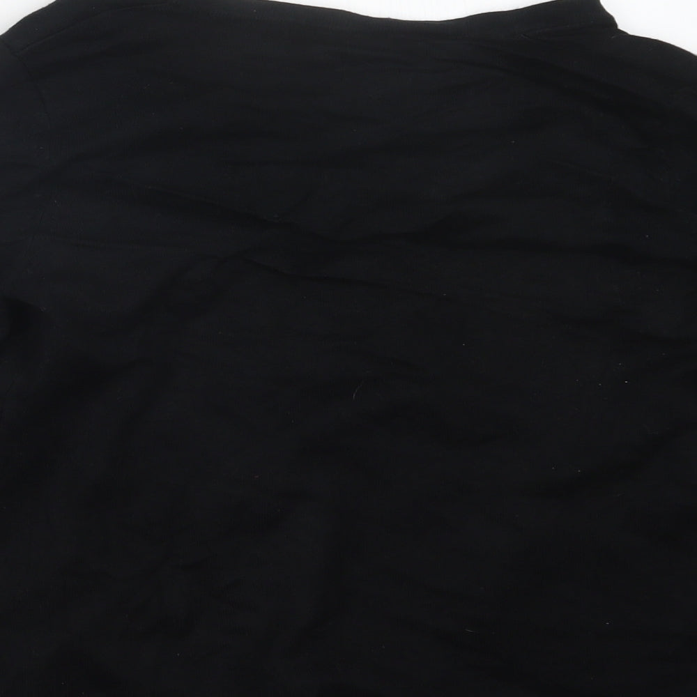 Marks and Spencer Womens Black  Knit Cardigan Jumper Size 12  - Top and cardigan in one