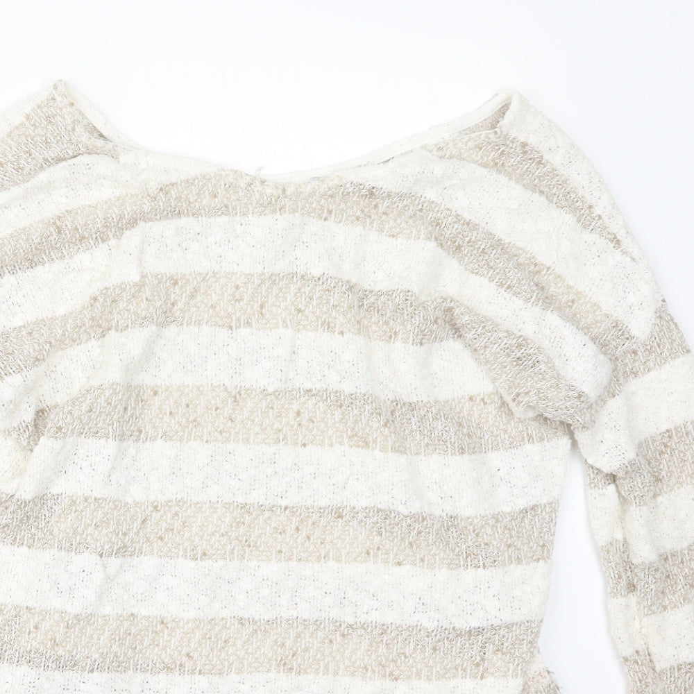 Atmosphere Womens Beige  Knit Pullover Jumper Size 12
