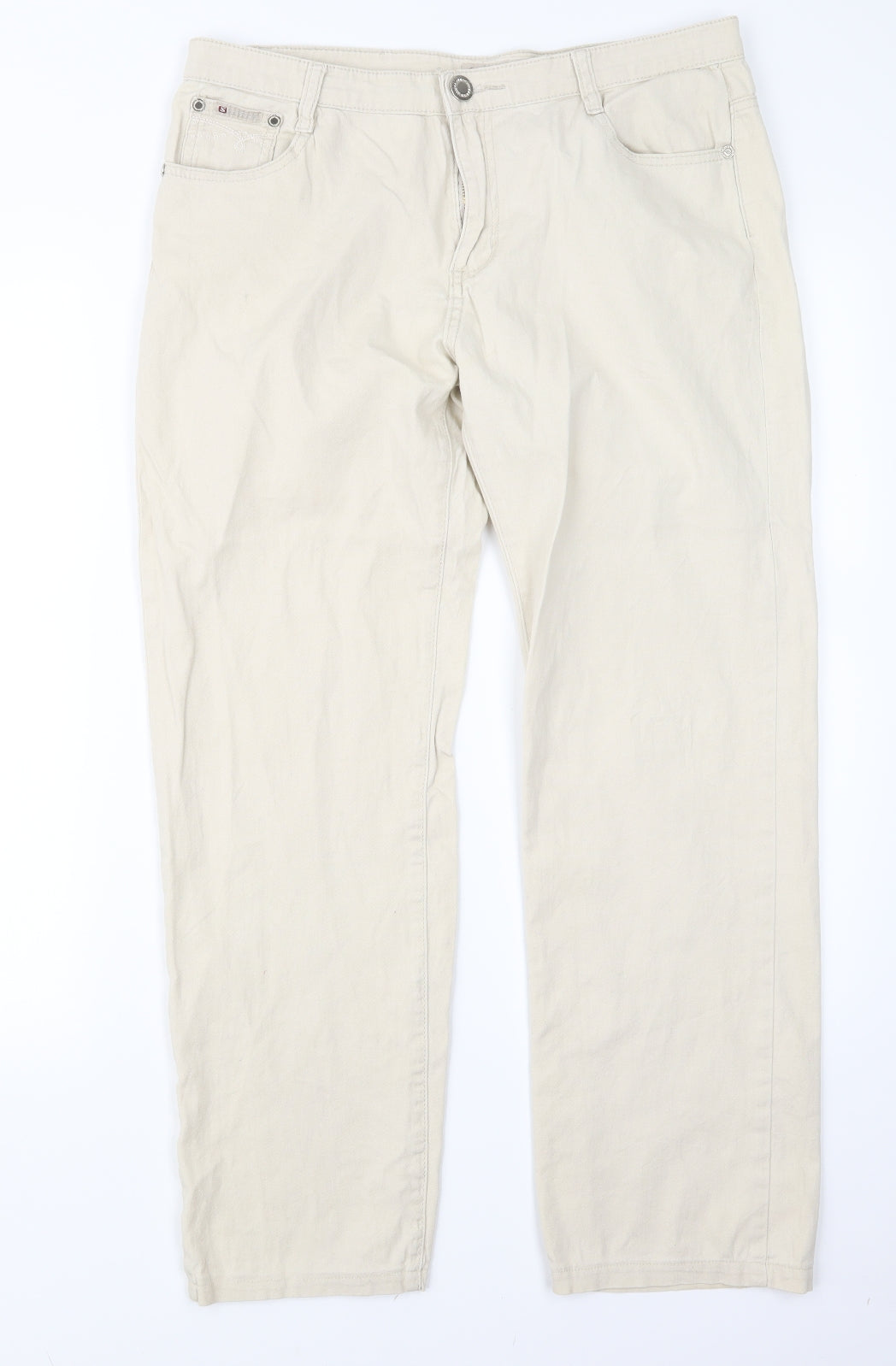 Sunbird Womens Beige   Trousers  Size 32 in L28 in