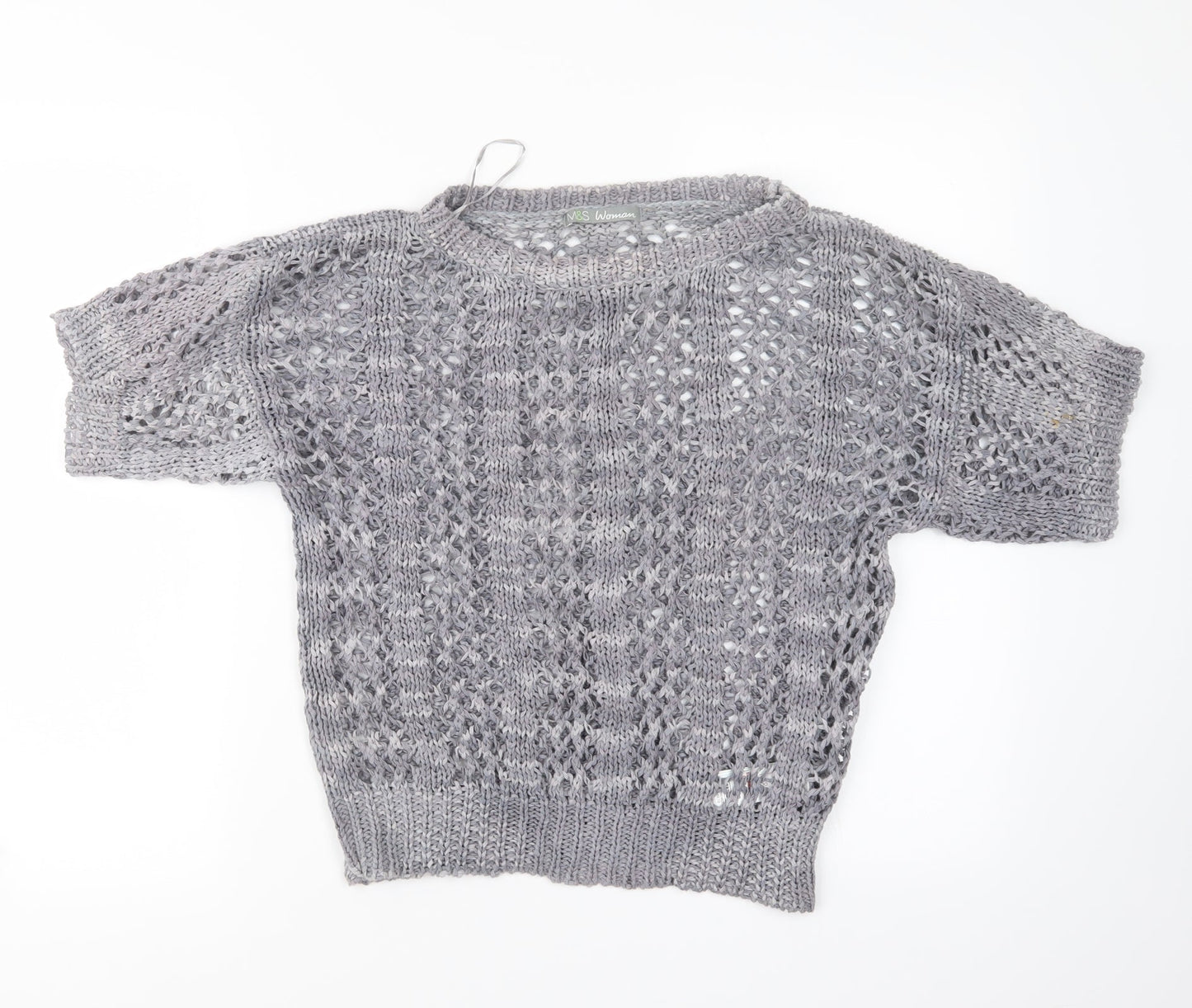 Marks and Spencer Womens Grey  Knit Pullover Jumper Size 12