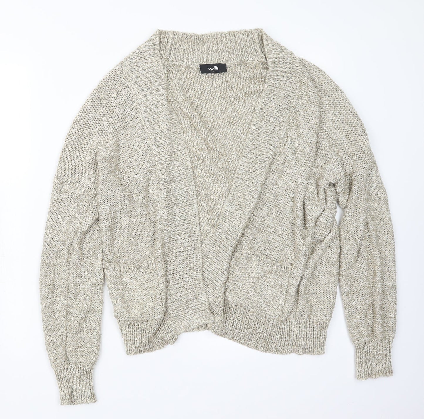 Wallis Womens Beige  Knit Cardigan Jumper Size M