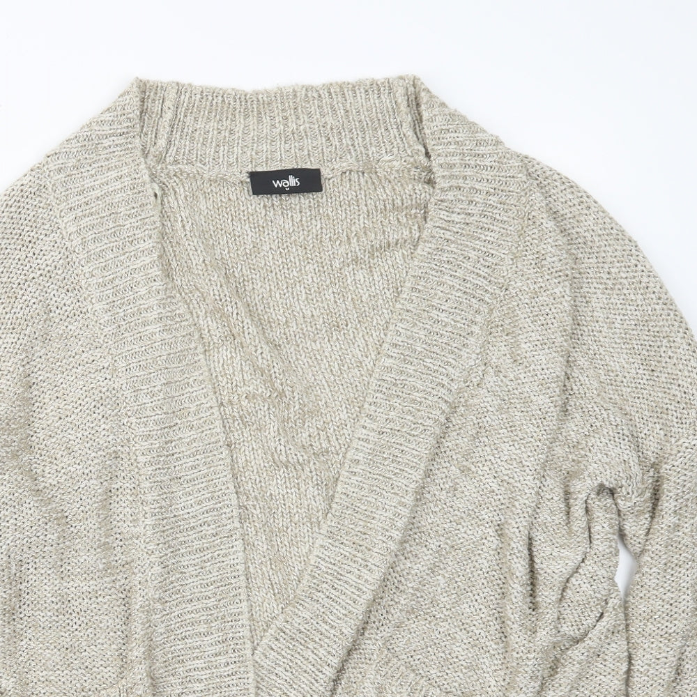 Wallis Womens Beige  Knit Cardigan Jumper Size M