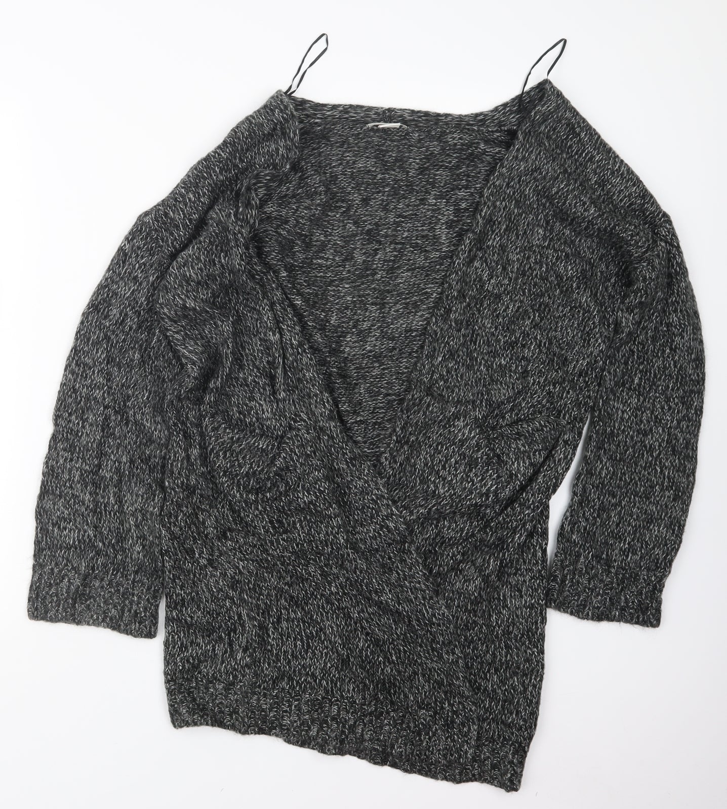 H&M Womens Grey  Knit Cardigan Jumper Size S