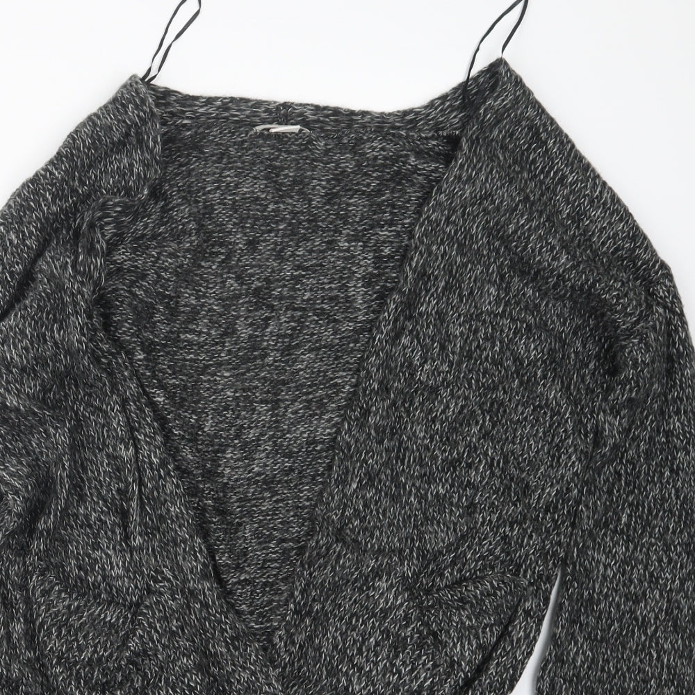 H&M Womens Grey  Knit Cardigan Jumper Size S