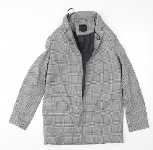 New Look Womens Black Houndstooth  Jacket  Size 8