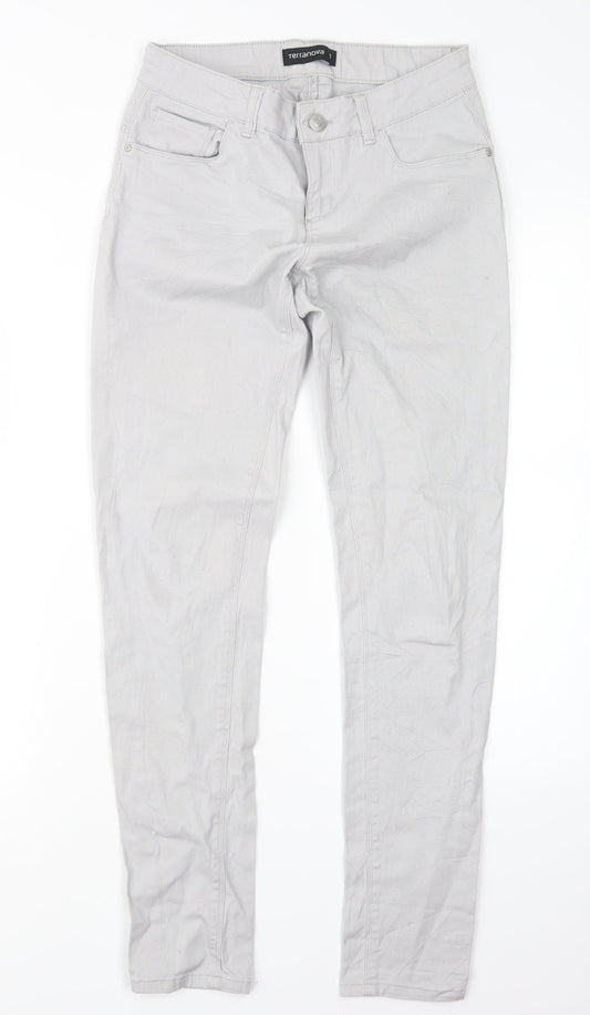 Terranova Womens Grey  Denim Straight Jeans Size S L30 in