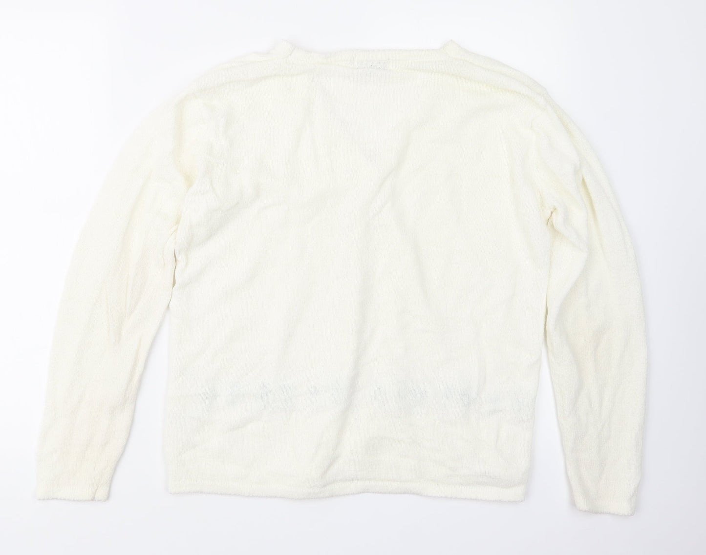 Bonmarché Womens Ivory  Knit Cardigan Jumper Size M