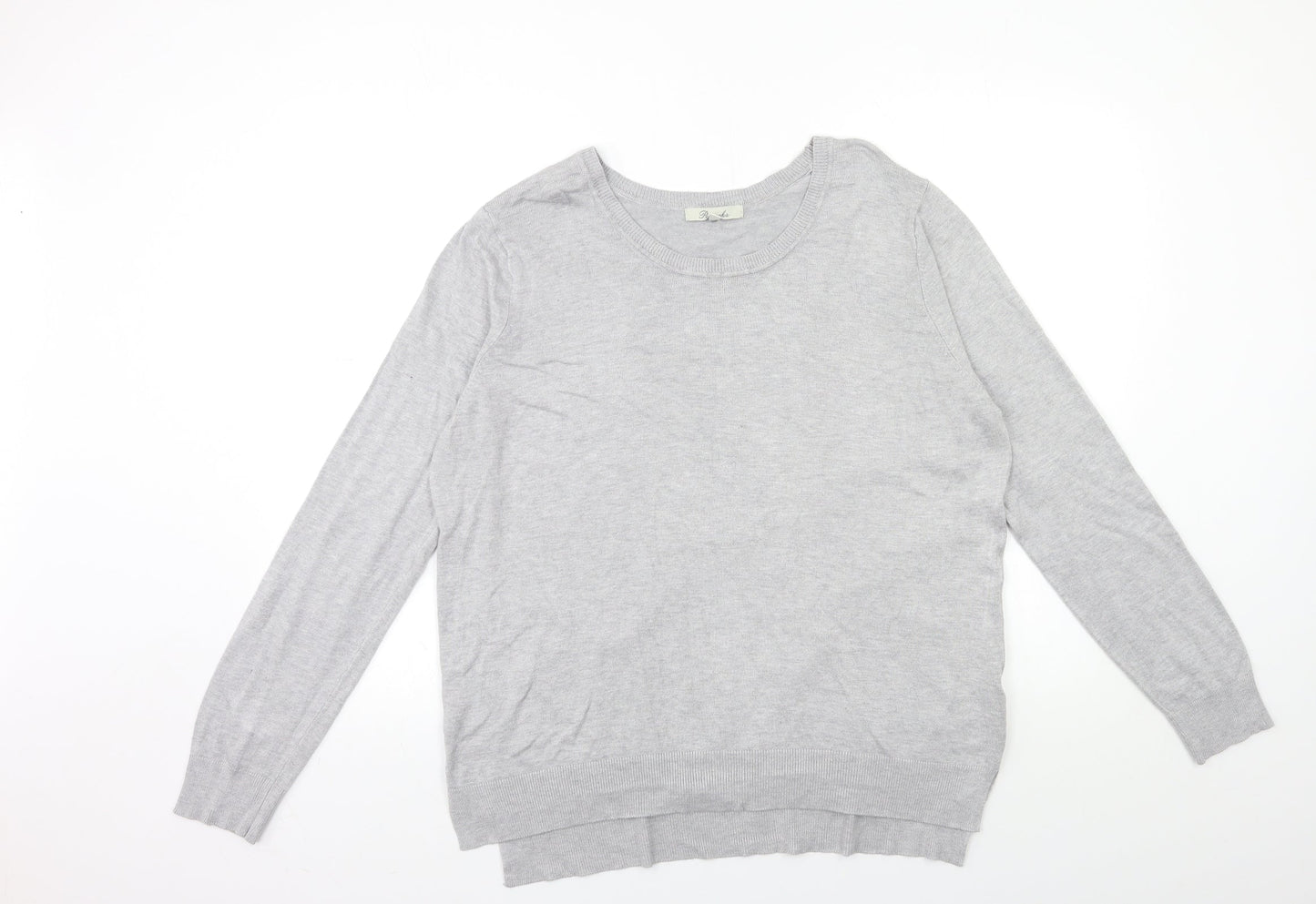 Peacocks Womens Grey  Knit Pullover Jumper Size 20
