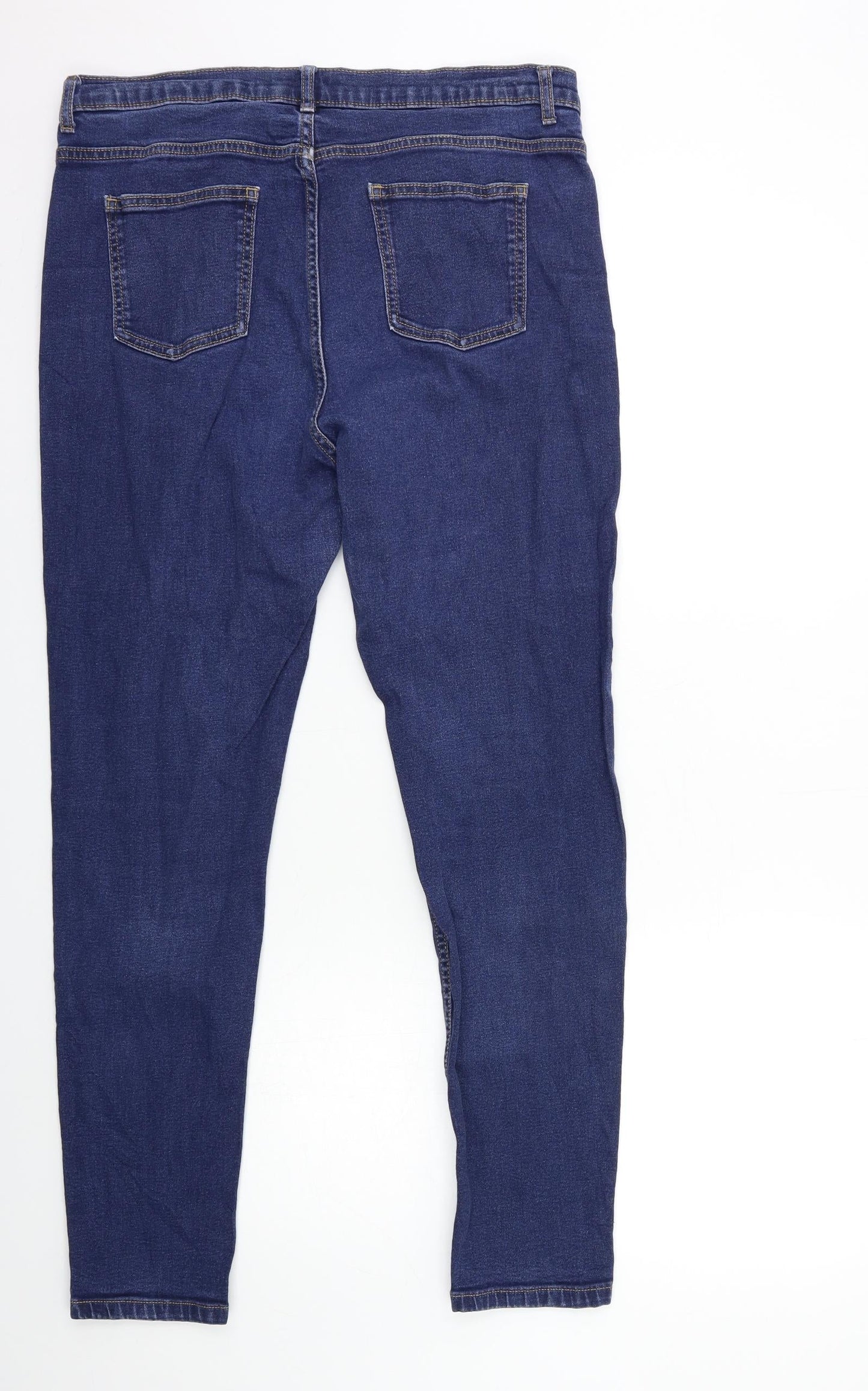 Preworn Womens Blue  Denim Skinny Jeans Size 32 in L28 in