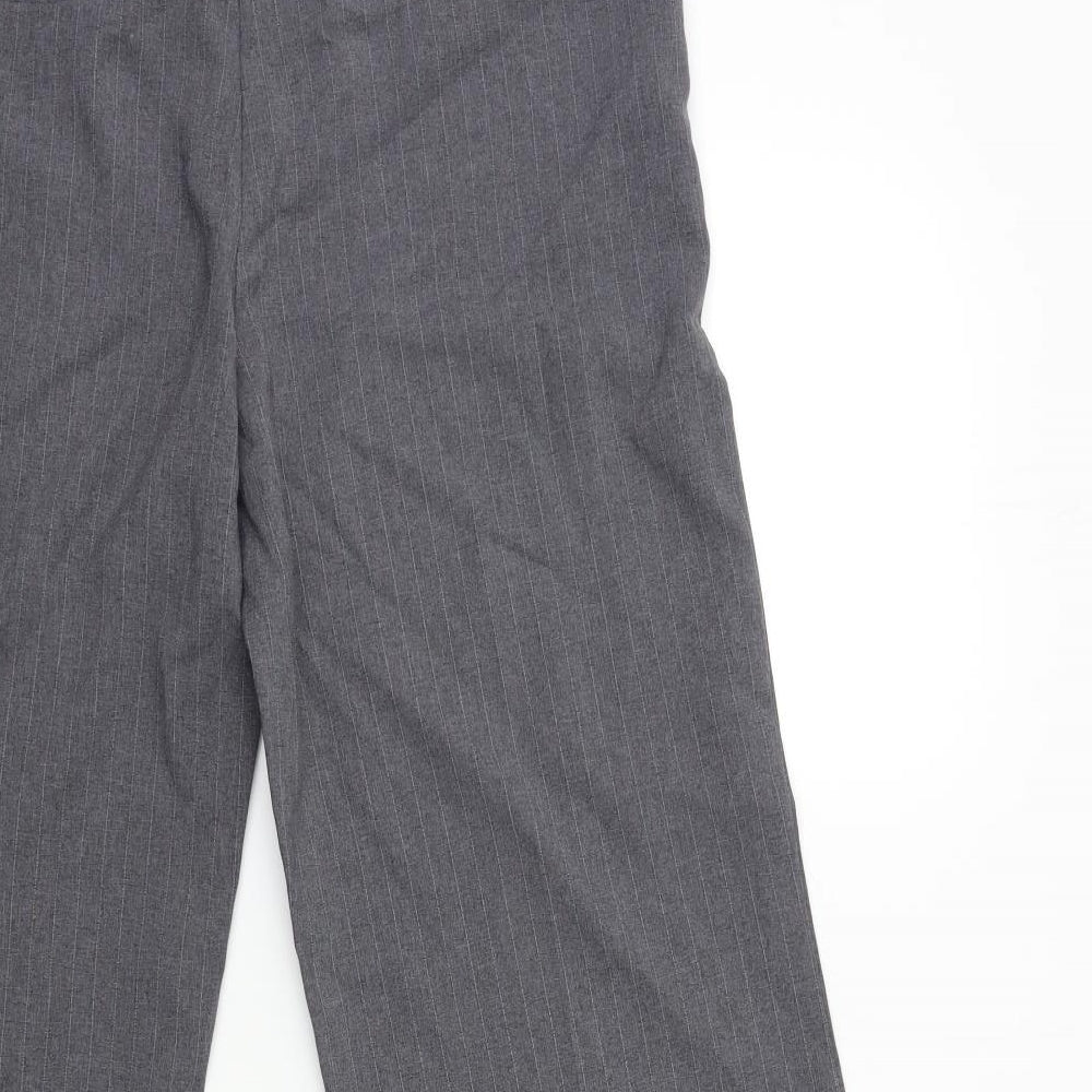 Evie Womens Grey Striped  Trousers  Size 14 L23 in
