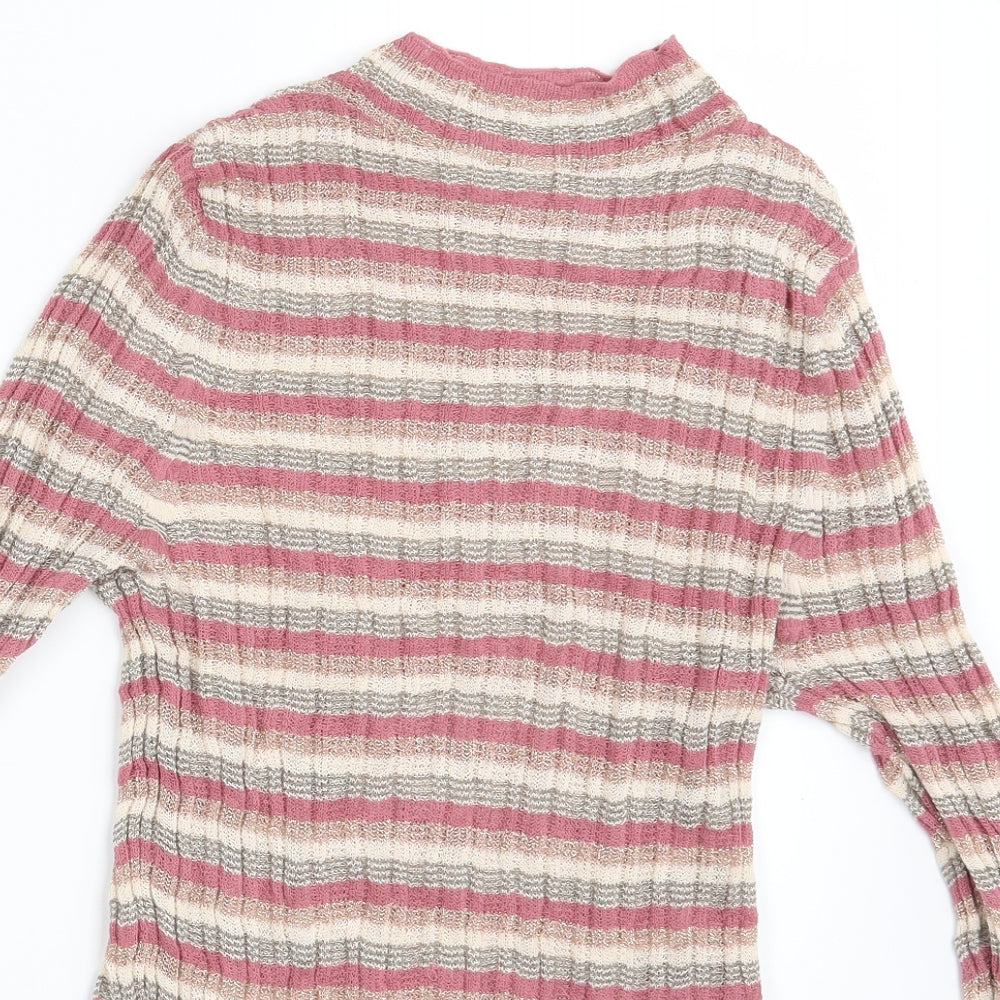 NEXT Womens Pink Striped  Pullover Jumper Size 16