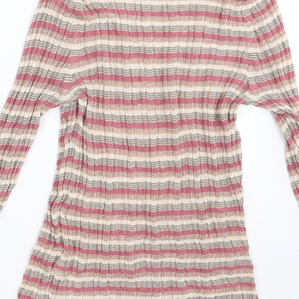 NEXT Womens Pink Striped  Pullover Jumper Size 16