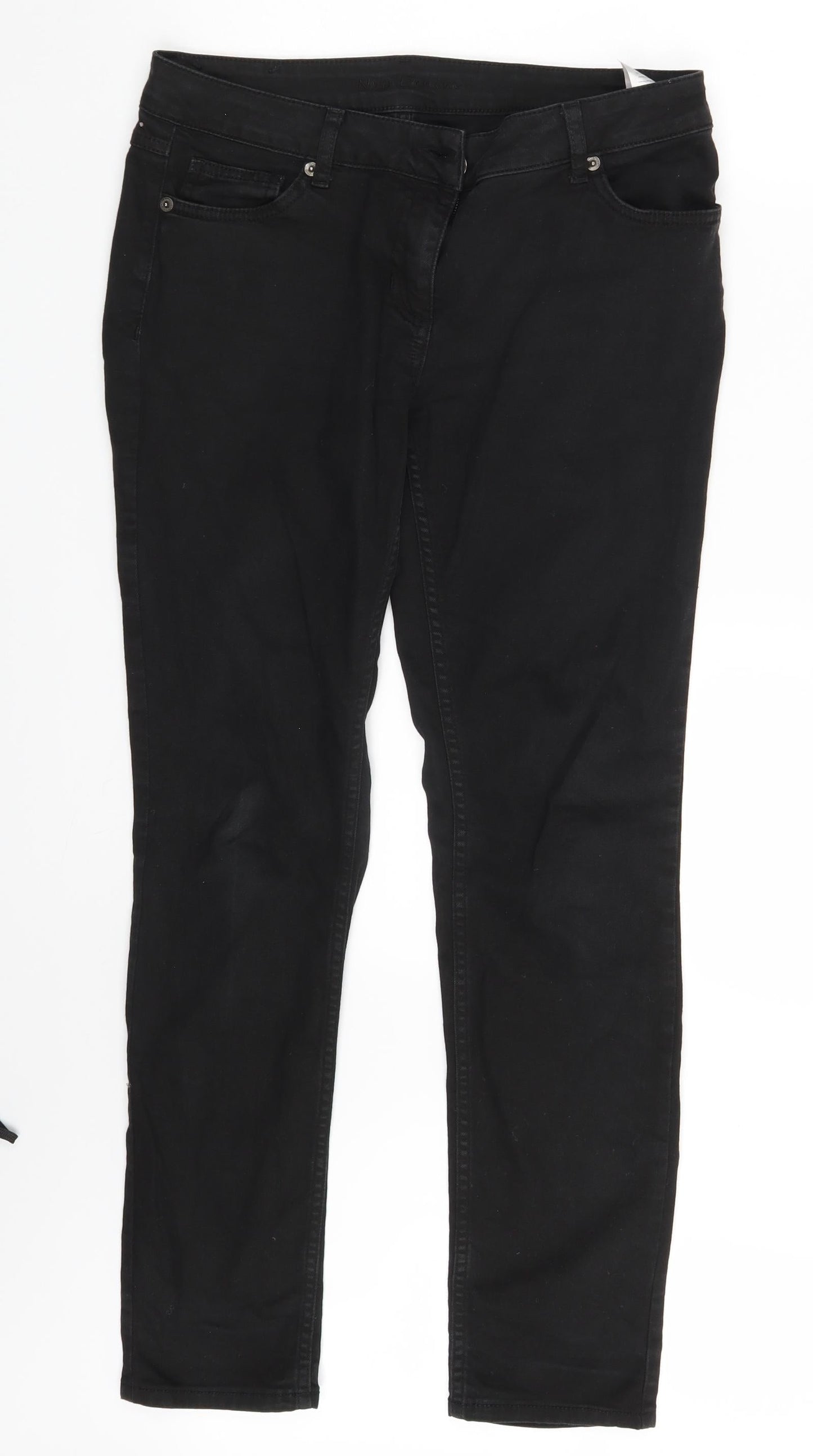 NVY Womens Black  Denim Skinny Jeans Size 12 L29 in