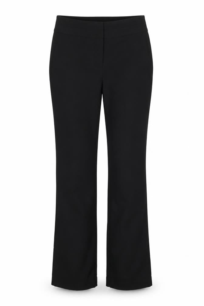 Front view of Papaya women’s black dress pants trousers, size UK 10, 27-inch leg